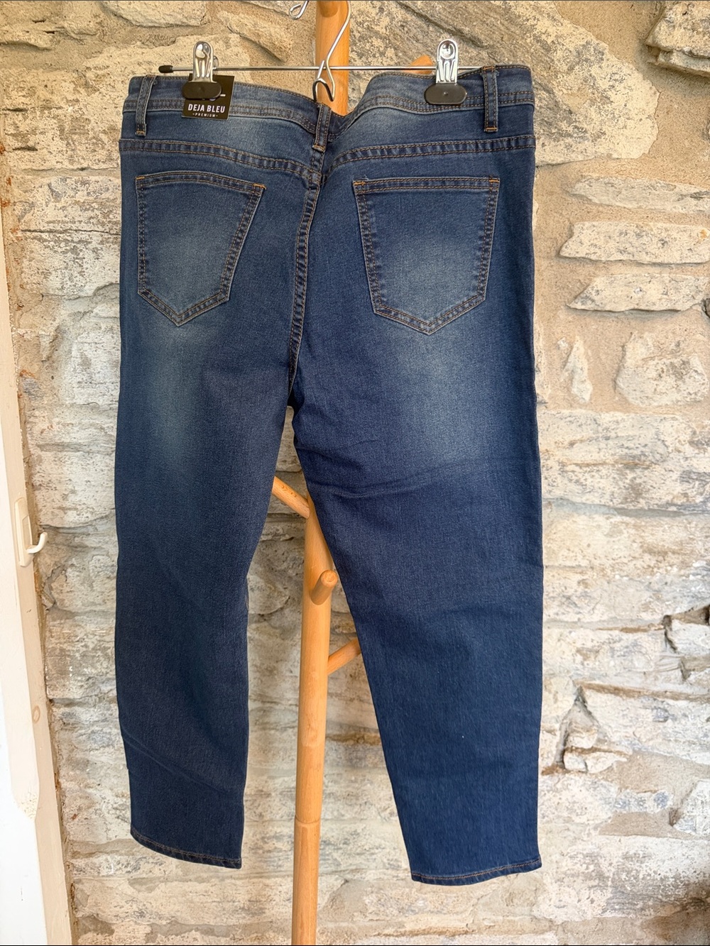 Embroidered Dark Blue Jeans - Picture 2 of 8